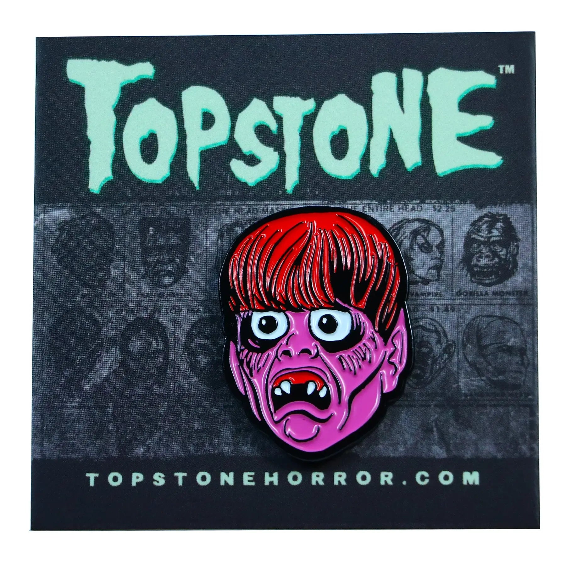 Creep Beat Retro Horror Halloween Enamel Pin