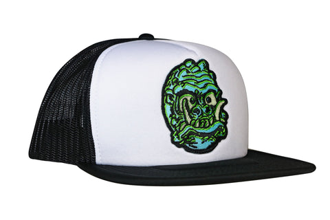 TOPSTONE Horror Saber Toothed Space Man Patch Snapback Trucker Hat