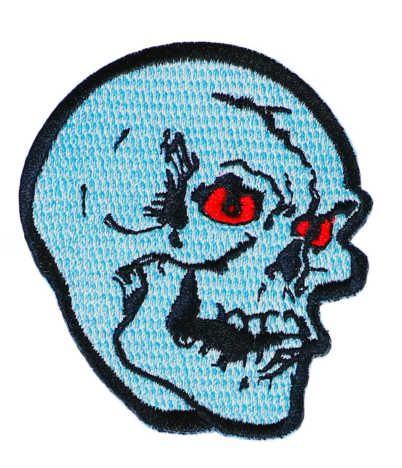Skull Retro Horror Halloween Embroidered Patch