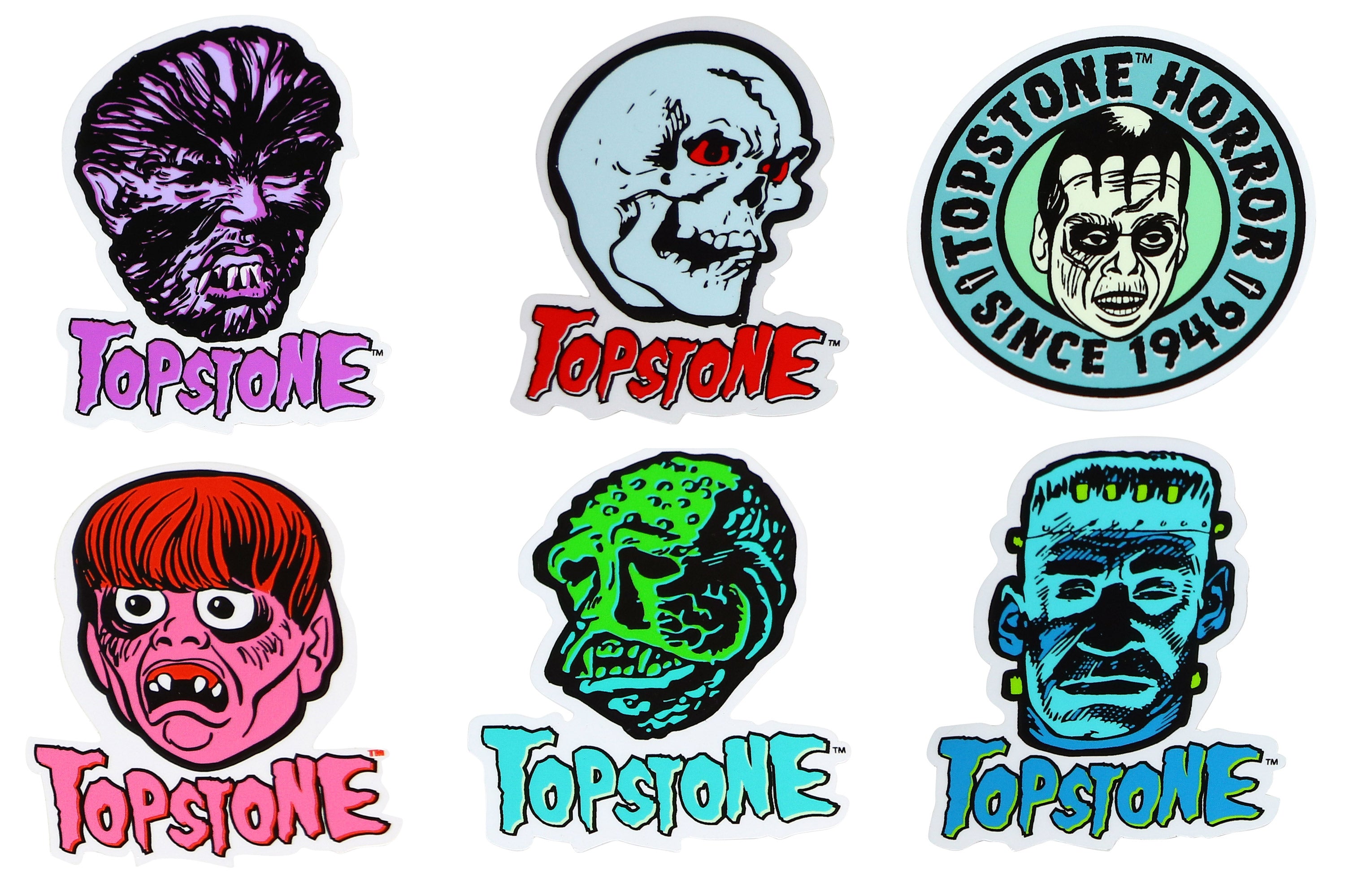 TOPSTONE HORROR Sticker Pack Version 1 Retro Horror Halloween